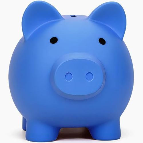 Piggy Bank for Sbrvaniy Piggy Coin Banks for Boys and Girls My First Unbreakable Plastic Money Bank S/M/L Size Decoration Savings Christmas, Easter, Birthday Gift