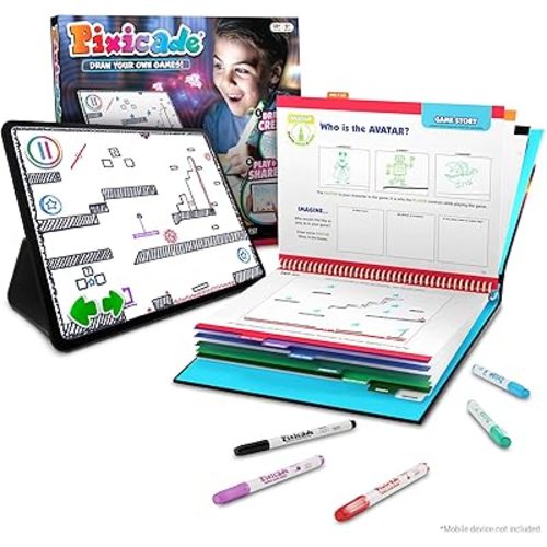 Abacus Brands Pixicade! Turn Drawings Into Playable Video Games! | Doodle & Draw, Snap Play & Share Instant Video Games! | Mobile Video Game Maker and Creation Studio!