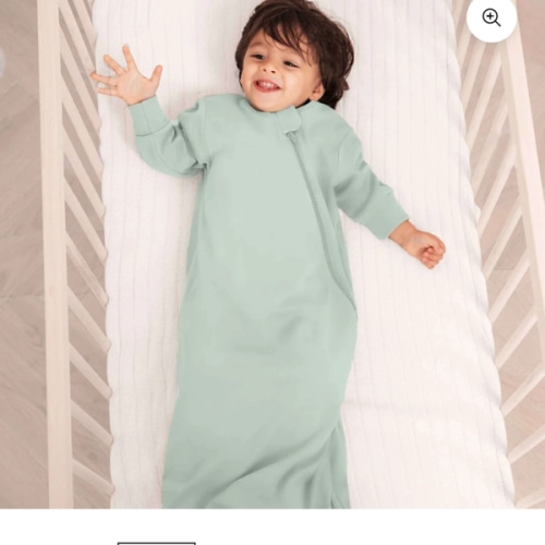 Organic Long Sleeve Sleep Sack 0.5 TOG - Pea Green