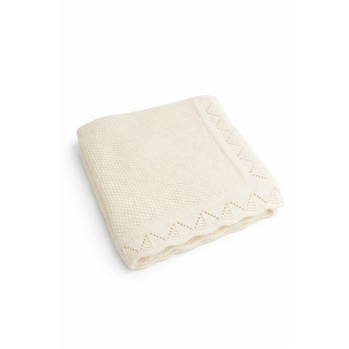 Cloud Cream Knit Baby Blanket