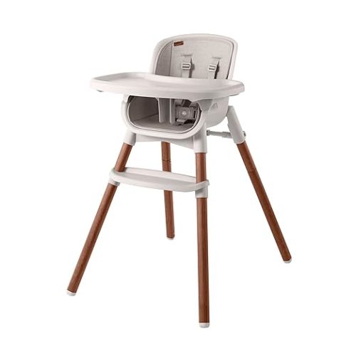 Chicco Zest LE 4-in-1 Folding High Chair, Baby Chair, Youth Stool | Chicco Zest 4-in-1 foldable high chair in Chai, wipeable seat pad, BPA-free removable tray, 5-point harness, up to 60 lbs