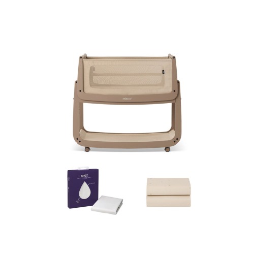 The SnüzPod5 Bedside Bassinet Bundle with Sheets, Mattress Protector & Mattress