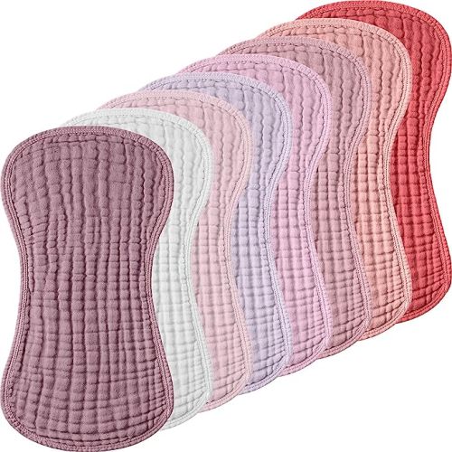 Muslin Burp Cloths, 8 pack