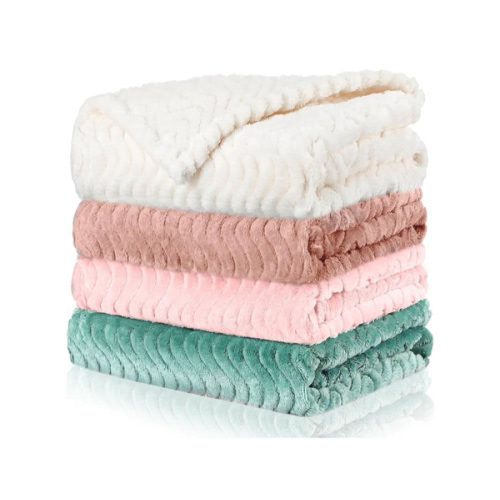 Frienda 4 Pcs Baby Fuzzy Blanket Fluffy Baby Blanket for Boys Girls Soft Warm Infant Newborn Toddler Receiving Nursery Bed Supplies, 32 x 24 Inch(Pastel Color)