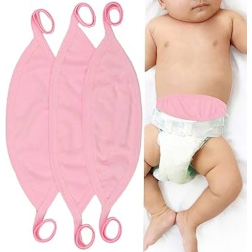 ToBeInStyle Babies' 3 Pack Comfortable Newborn Baby Belly Binder - Pink - One Size
