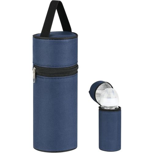 Beautyflier Insulated Baby Bottle Tote Bags, Portable Breastmilk Baby Bottle Cooler Storage, Travel Carrier Bag for Dr. Brown’s Natural Narrow Baby Bottles 2oz, 4oz, 8oz, 9oz (Deep Blue)