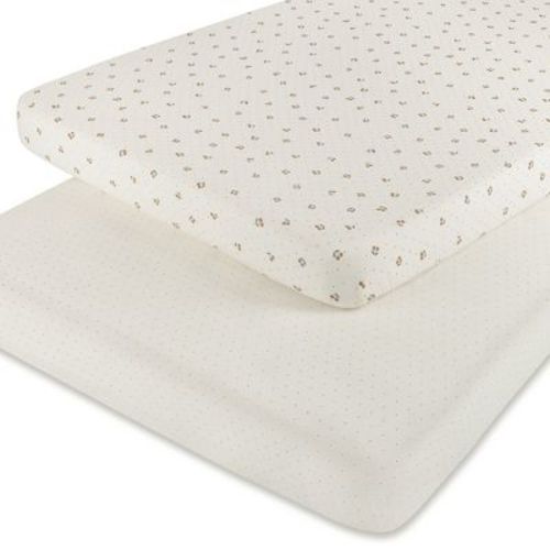 Aurora Fitted Sheet Set - 2 pk - 100% Jersey Knit Cotton - Cherry Printed