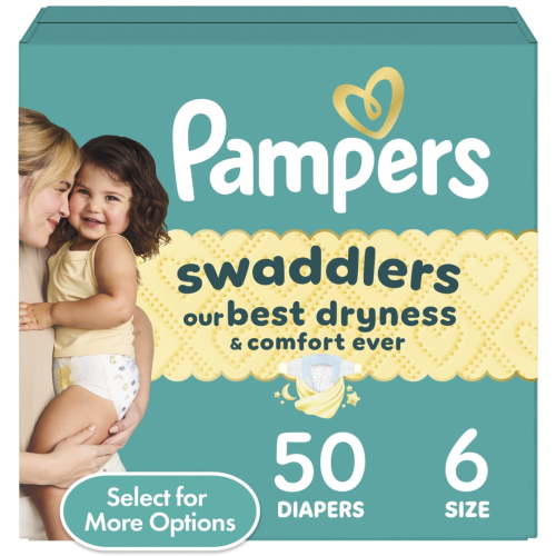 Pampers Diapers Size 6 with Leak Protection 50 Count