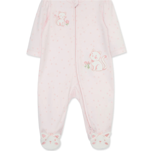 Sweet Kitties 2-Way-Zip Footed One-Piece