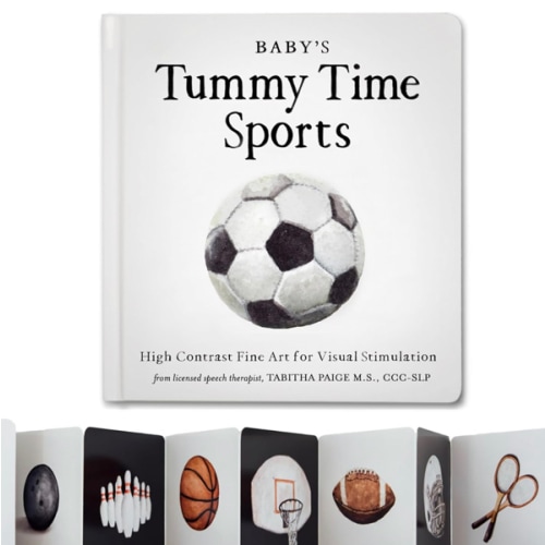 Baby's Tummy Time Sports: High-Contrast Fine Art for Visual Stimulation (Tabitha Paige Children's Book Series)