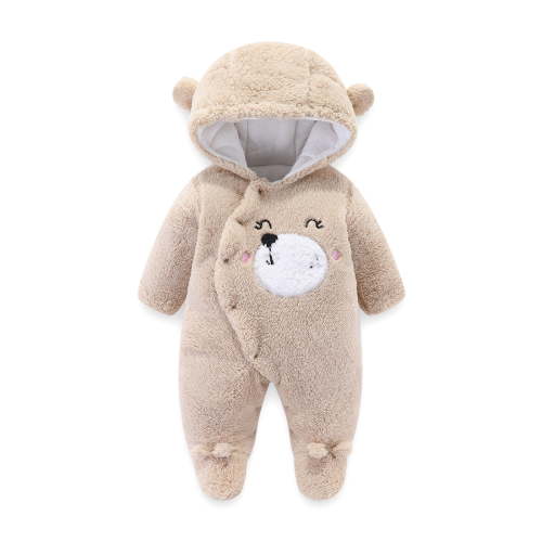 Generic Newborn Infant Baby Boys Girls Winter Snowsuits Footies Warm Thick Outerwear Clothes Hoodie Jumpsuit Baby Jumpsuit Outfit Hoody Coat Winter Infant Rompers Toddler Bodysuit Outwear