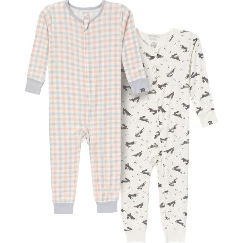 Modern Moments by Gerber Baby Viscose Holiday 2-pack Tight Fitting Footless Pajamas