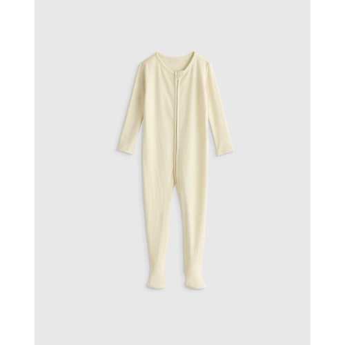 Softest Rib Footie in Ivory