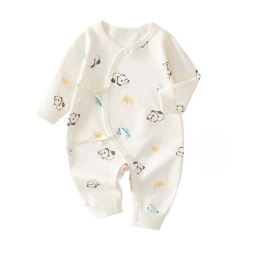 Bovxnpu Newborn Bodysuits Baby Wrap Romper Long Sleeve Snap Closure Cotton Bodysuit Infant Outfits