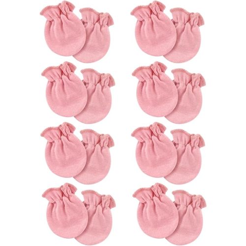 8 Pairs Newborn Baby Mittens No Scratch Wrist Gloves Infant Baby Mittens for Newborn Baby Boy Girl Toddler 0-6 Months