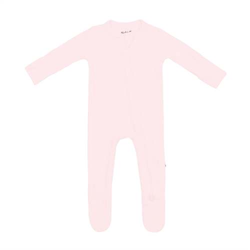 Kyte Baby Ribbed Zipper Footie: Sakura