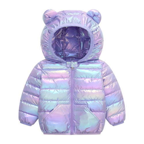 Maqroz Toddler Winter Coat Warm Girls Boys Puffer Jacket with Hood Sparkling Lightweight Full Zip Cozy Quilted Coat Thermal Hooded Down Jackets with Pockets Cold Weather Outfits, Sizes 12M-5T