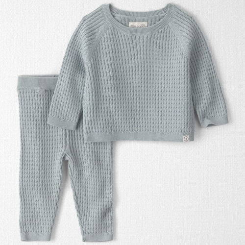 Baby 2-Piece Organic Cotton Cable Sweater Knit Top & Pant Set | Carter’s Oshkosh Canada