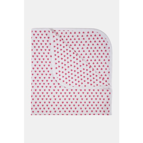 Roller Rabbit Infant Hearts Receiving Blanket