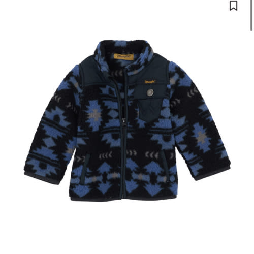Wrangler Infant Boys' Southwestern Print Sherpa Zip Jacket