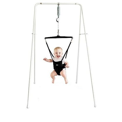 Jolly Jumper Classic Baby Jumper with Stand (Carbon Black)