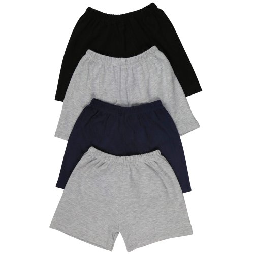 ToBeInStyle Boy's 4-Pack Relaxed Casual Ultra-Soft Cotton Shorts - Basic - 6-9 Months Old