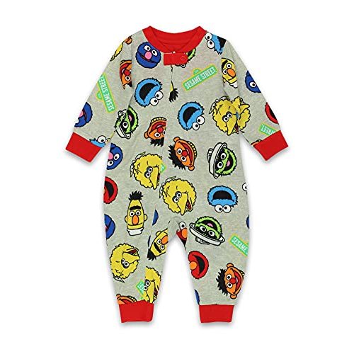 Sesame Street Elmo Cookie Monster Infant Toddler Footless Sleeper Pajamas