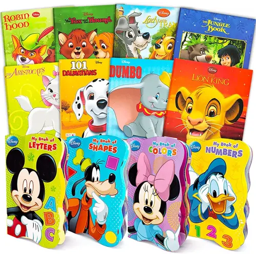 12 Book Set Disney Mickey Mouse Bedtime Stories Bundle for Toddlers 1-3 Kids 3-5 (Bulk Disney Storybook Collection)