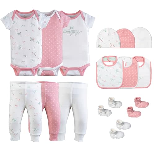Little Peaches Baby Girl Clothes - Layette Gift Set for Baby Girls, Fits 0 to 3 Months Baby,Newborn Clothes & Accessories Set