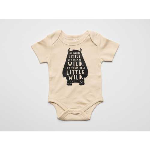 Let Them Be Little, Tiny Monster, Organic Baby Clothes, Let Them Be Wild, Wild Child Bodysuit, Gender Neutral, Newborn Coming Home Outfit