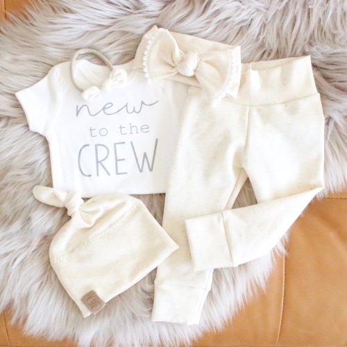 Oatmeal Gender Neutral "New to the Crew"| Shop Gender Neutral Gifts at SugarBabies!