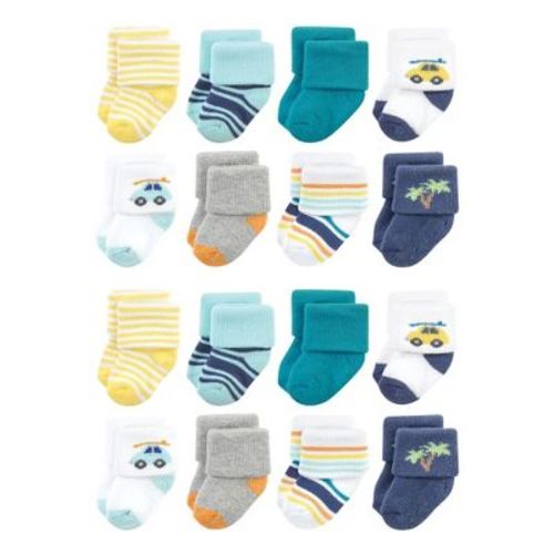 Hudson Baby Cotton Rich Baby Terry Socks 16-Pack