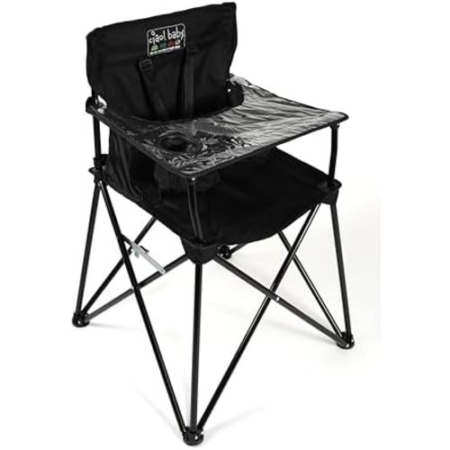 ciao! Baby Portable High Chair, for Travel and Camping, Black