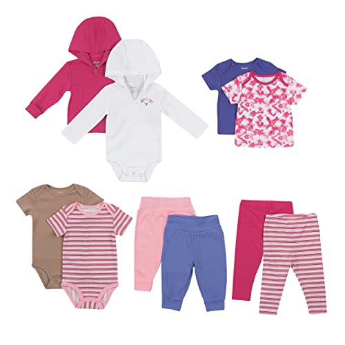 Hanes unisex-baby Clothes, Flexy Warm Weather Wardrobe, Girls & Boys 10-piece Set