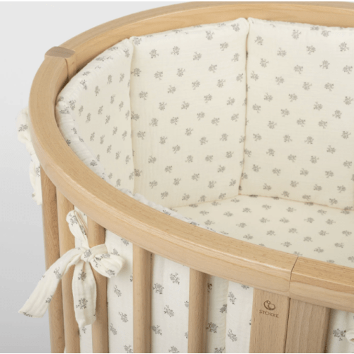 Fitted Sheet Stokke mini Blossom Blue