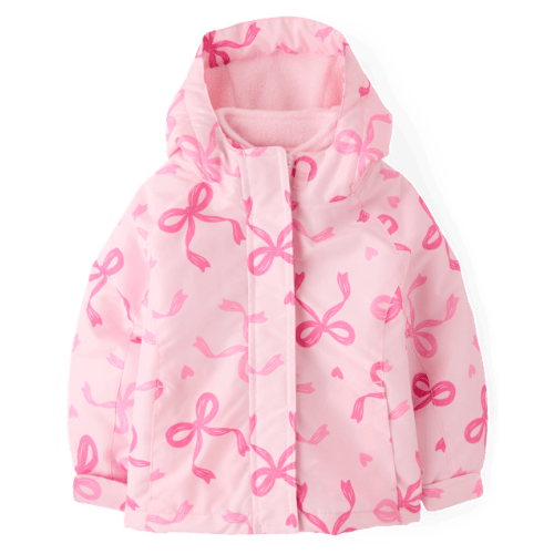 Toddler Girls Bow 3 In 1 Jacket - Pink
