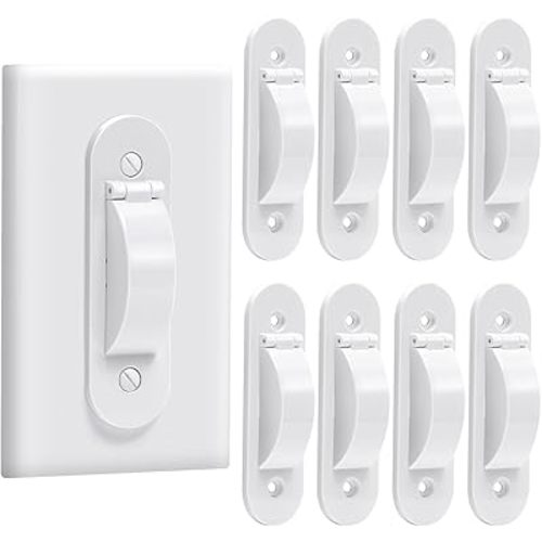 Wall Switch Guard, Child Proof Light Switch Cover Guard | Toggle Style | Light Switch Protection | Keep Toggle Switch in On or Off Position | 8 Pack, White