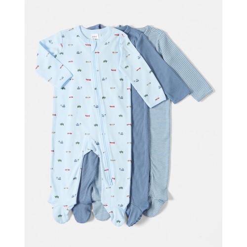 3 Pack Australian Cotton Coveralls - Kmart