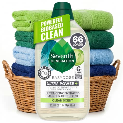 Seventh Generation, Laundry Detergent Ultra Power Plus Clean Scent, 23.1 Fl Oz
