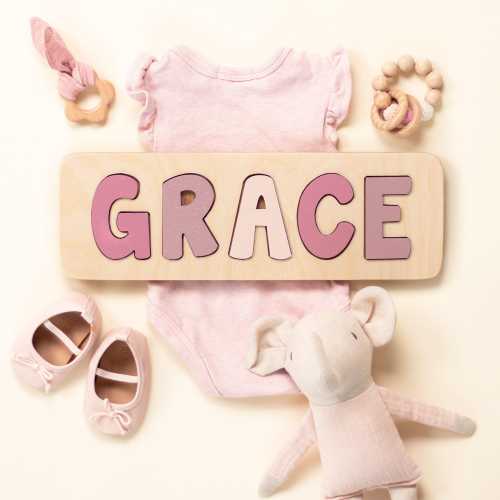 Wooden Name Puzzle, Valentine's Day Gift, Easter Gifts, Personalized Gift, New Baby Gift, Nursery Decor, Custom Puzzle for Girl