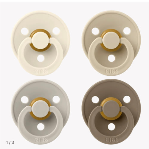 Colour Pacifiers 4 Pack - Ivory/Sand/Vanilla/Dark Oak