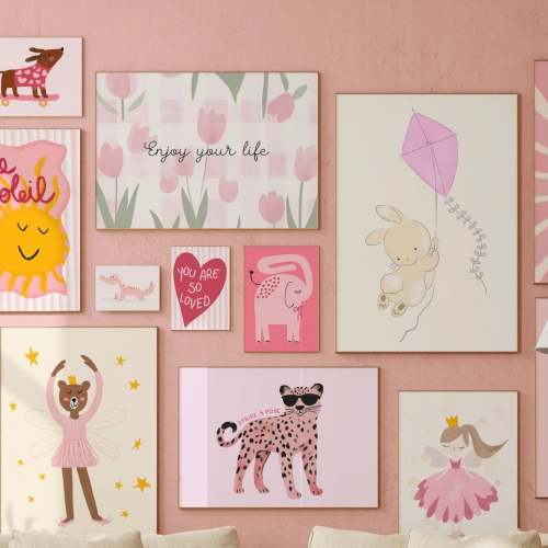 Handmade Girls Nursery, over 100 prints