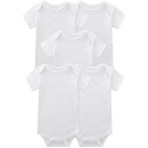 Unisex Baby 5-pack Onesie Bodysuits Baby Boy Clothes Short Sleeve