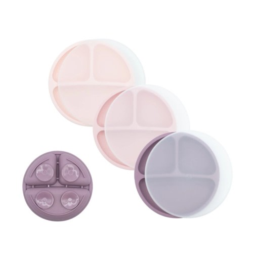 Silicone Suction Plates – Set of 3 (With Lids)