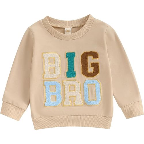 Twopumpkin Baby Toddler Girl Boy Sweatshirt/Romper Long Sleeve Sister Brother Matching Outfit Newborn Clothes