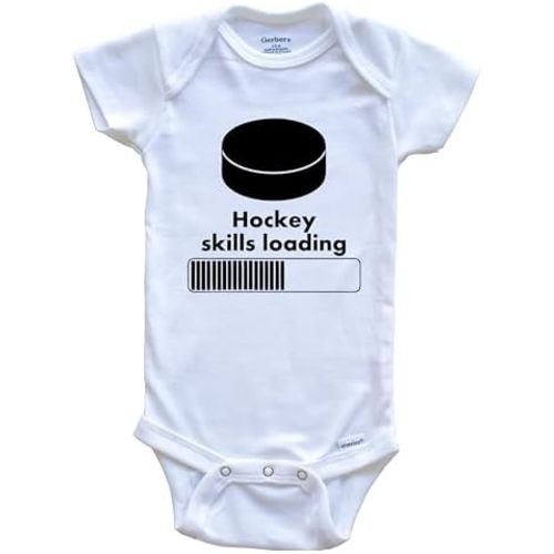 Hockey Skills Loading Funny One Piece Baby Bodysuit