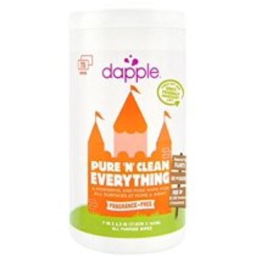 Dapple Surface Wipes for Highchairs, Toys and More Fragrance Free - 75 Wet Wipes