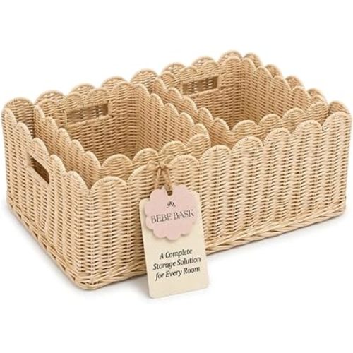 BEBE scallop organizer basket