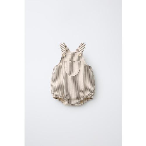 Striped Twill Romper - Ecru | ZARA United States
