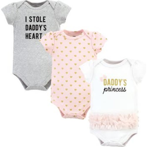 Cotton Bodysuits 3-Pack, 3-6M